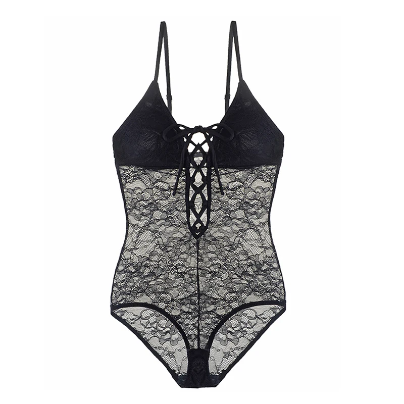 Сексуальное прозрачное кружевное нижнее белье с бандажом хлопковое на пуговицах
