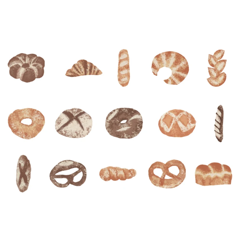 

45Pcs/Box Vintage Stickers Scrapbooking Baking Hut INS Bread Bullet Journal Decorative Washi Stick Label Diary Album Stickers