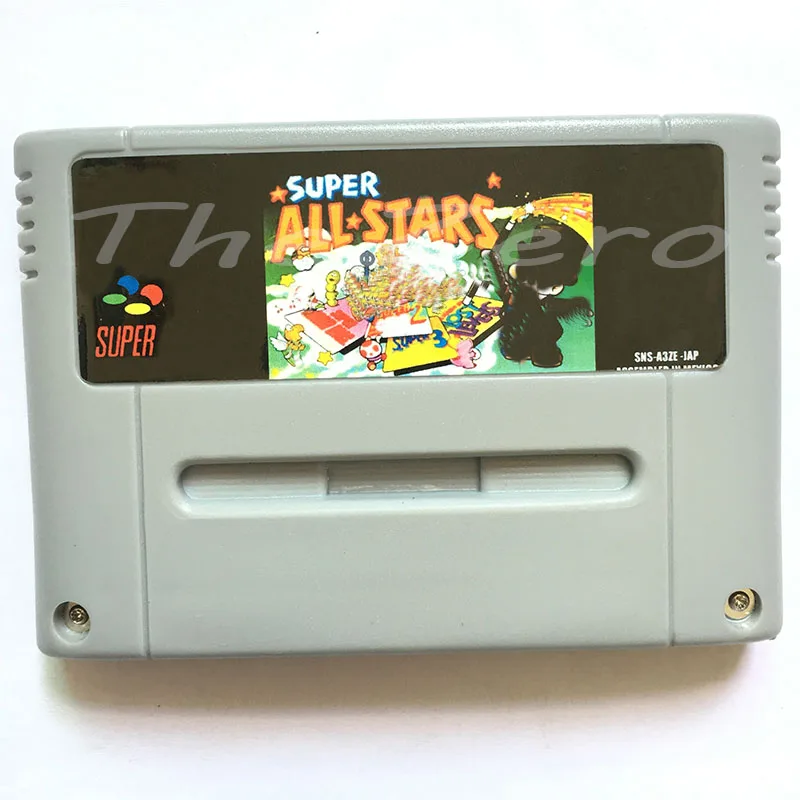 Супер м головные уборы для звезд видео игры 16 бит карточки чернильного картриджа