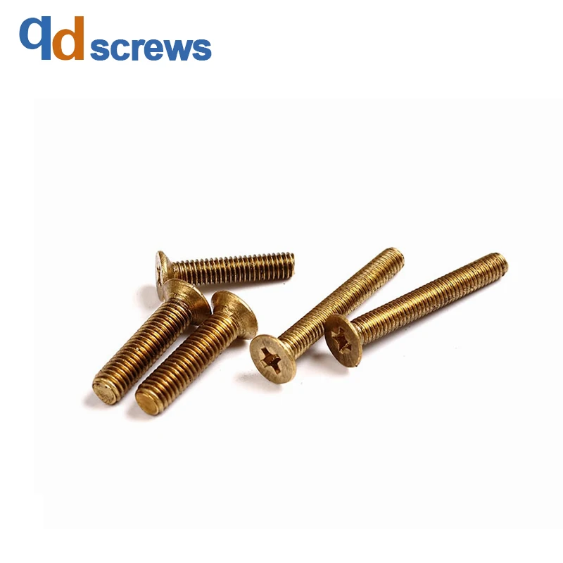 

Copper M2M2.5M3M4M5 Countersunk flat head screws with cross recess Phillips flat countersunk brass screw GB819 DIN965 ISO 7046