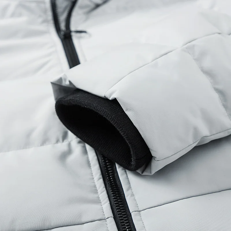 Semir короткий пуховик для мужчин молодой зимний черный на завязках с капюшоном