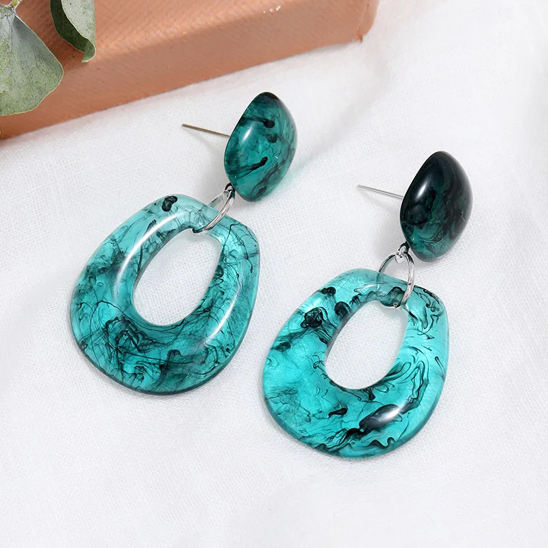 Женские полимерные серьги капельки висячие неправильной формы в Корейском стиле