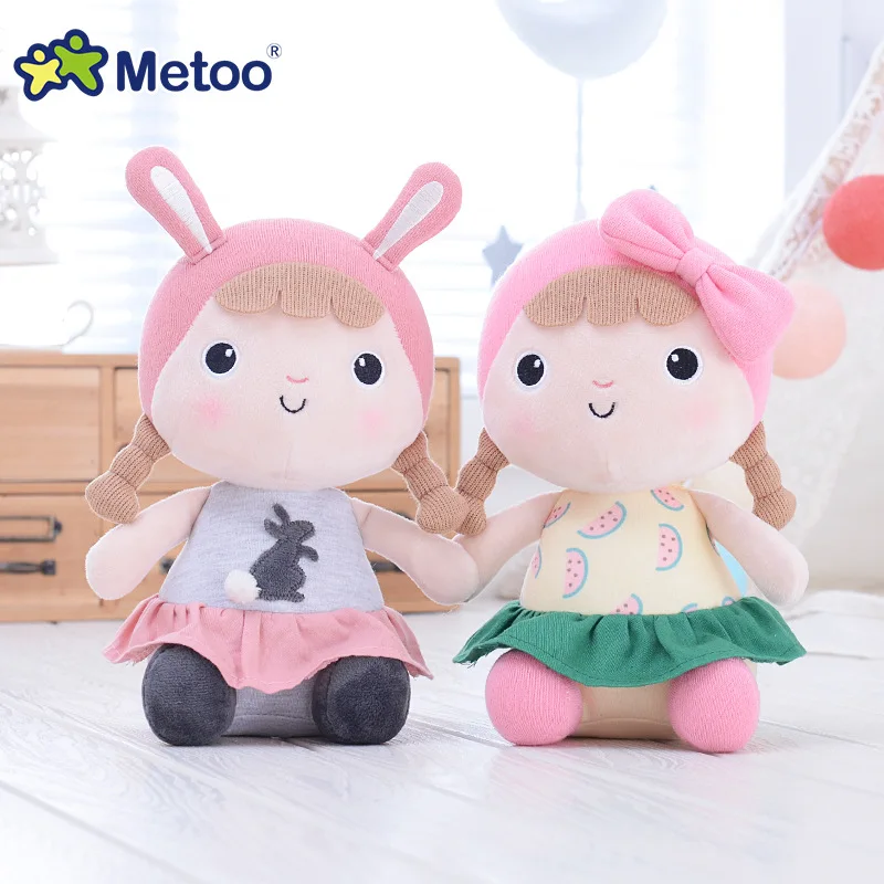 

Metoo Doll Stuffed Toys Plush Lifelike Girl Dolls For Children Kawaii Baby Short Velvet Toy Soft Cartoon Angela Rabbit Poupee