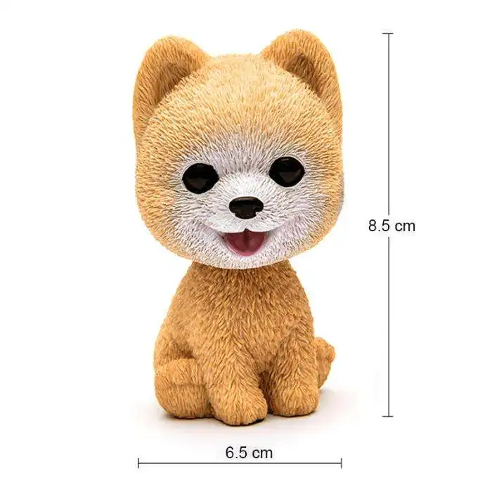 

New Shaking Head Dog Ornament Cute Nodding Decoration Gift 8.5x6.5CM Car Interior Resin Dog Decoration