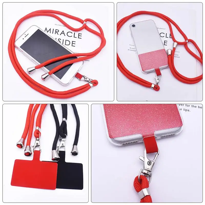 

1 Pair Long Phone Lanyards Adjustable Phone Wrist Straps (Assorted Color)