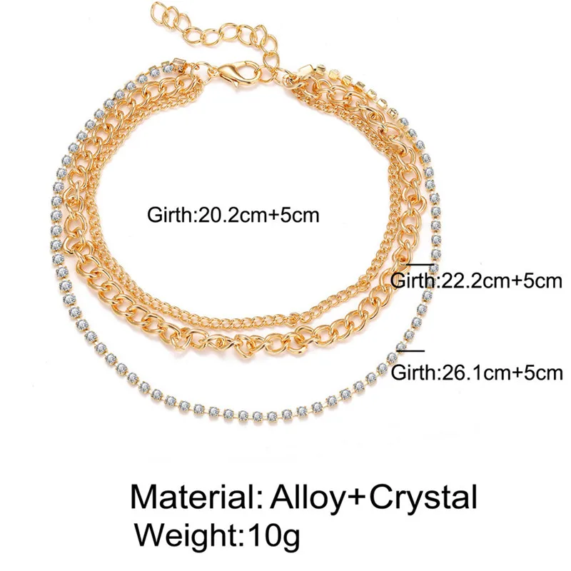 Женские богемные браслеты на щиколотку ювелирные украшения для ног золотого