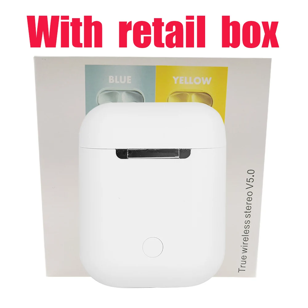 i12D white Colorbox Оригинальные Macaron i12 TWS беспроводные наушники Bluetooth 5,0 наушники 12 сенсорные настоящие стерео наушники для андроида спортивные наушники для телефона - Цвет: i12D white Colorbox