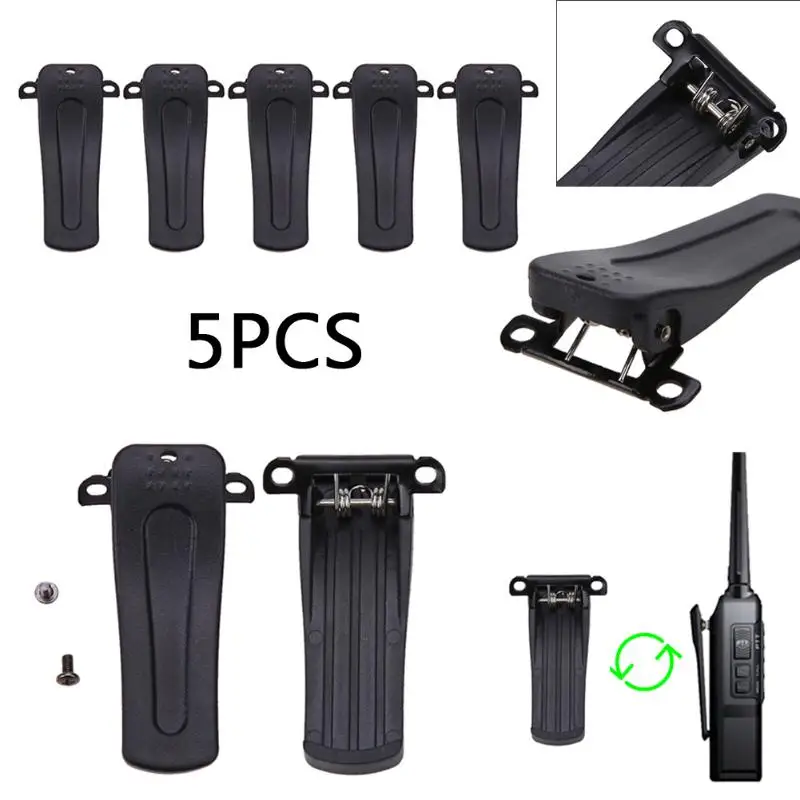 

5Pcs PVC Interphone Back Clip Belt Clip for BaoFeng BF-666S 777S BF-888S 2-Way Radio Walkie-talkie Accessories High Quality