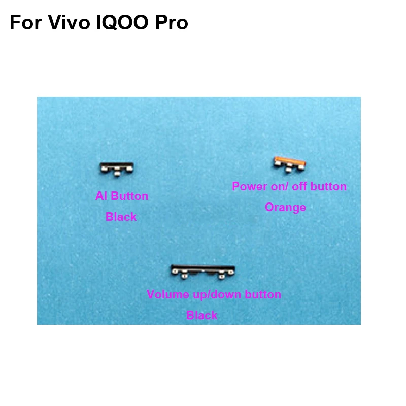 

Боковая кнопка для Vivo IQOO Pro кнопка включения и выключения питания + кнопка регулировки громкости для Vivo IQ OO Pro набор боковых кнопок IQ00 Pro AI
