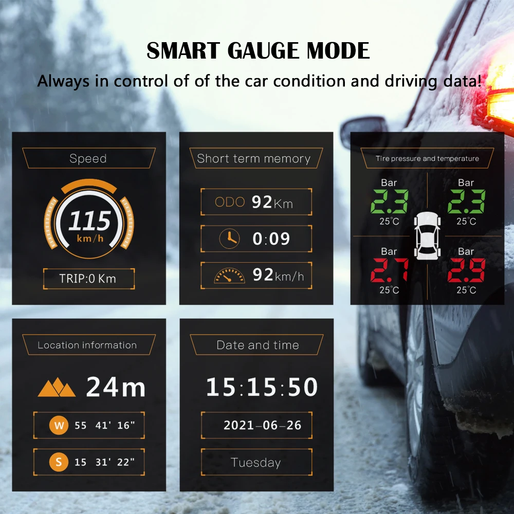Видеорегистратор передний и задний VSYS двойная раздельная камера 1080P s 3-дюймовый