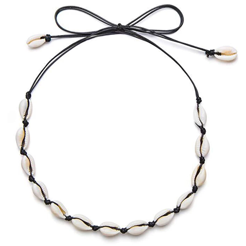 Женское Ожерелье из ракушек летнее пляжное ожерелье натуральной ракушки ошейник