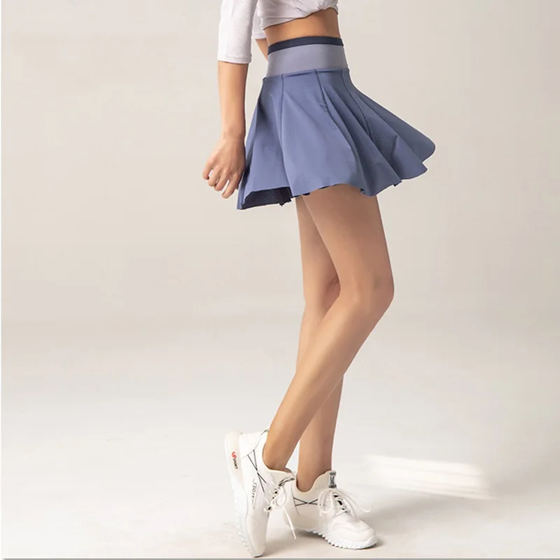 Женская Спортивная юбка для тенниса однотонные шорты йоги фитнеса