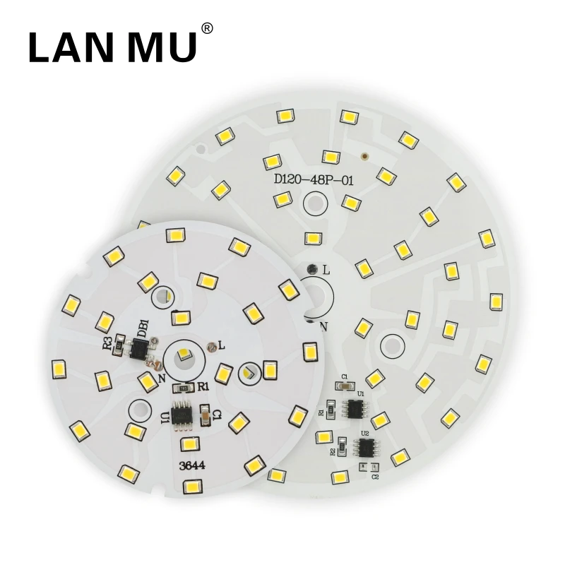 Светодиодный чип для светильника направленного света, круглые LED лампы SMD 2835, 3 Вт, 5 Вт, 7 Вт, 9 Вт, 12 Вт, 15 Вт, 18 Вт, 220-240 В светодиодный менного тока, точесветильник светильник - изображение