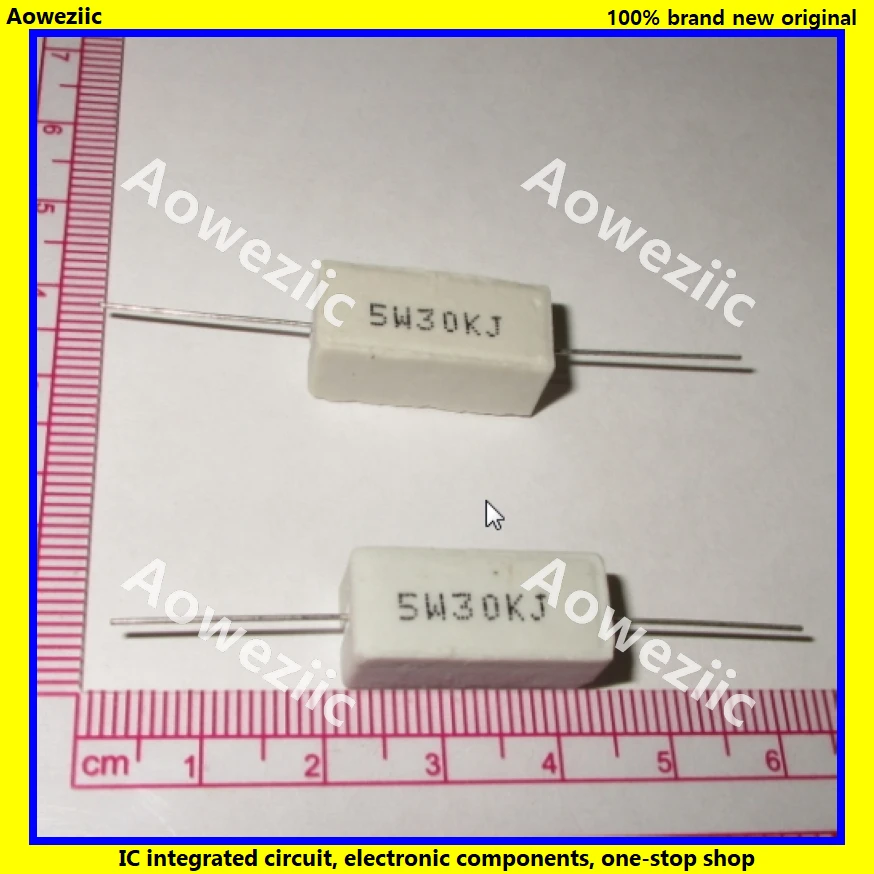 10 шт. горизонтальное сопротивление цемента RX27 5 Вт 30 к ом R RJ 5W30KJ 30000R керамическое