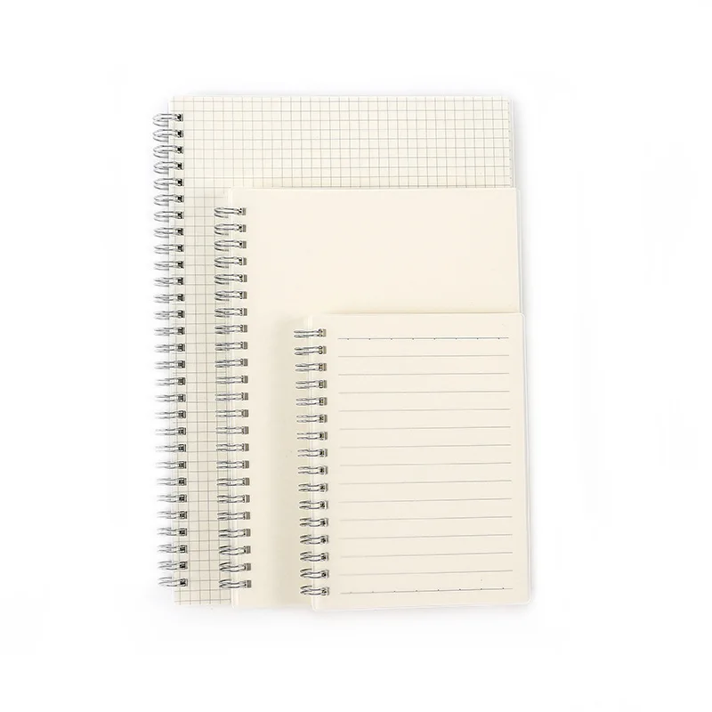 

Simplicity Transparent Coil Notebook A6 A5 B5 Grid Lines Notepad Blank Dot Journal Matrix PP School Supplies Notebook Office