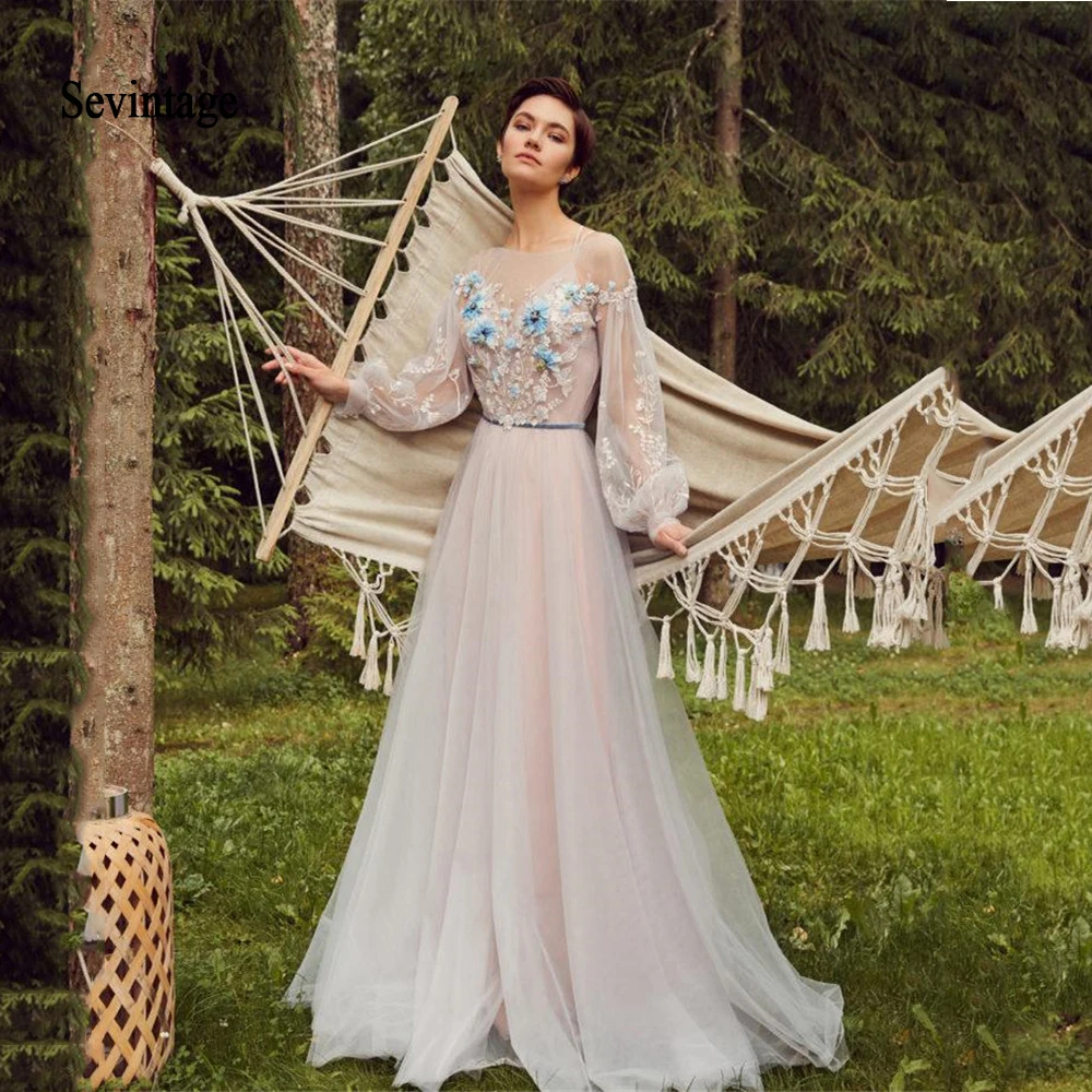 Платье Sevintage с длинным рукавом и цветочным рисунком вечернее платье на пуговицах