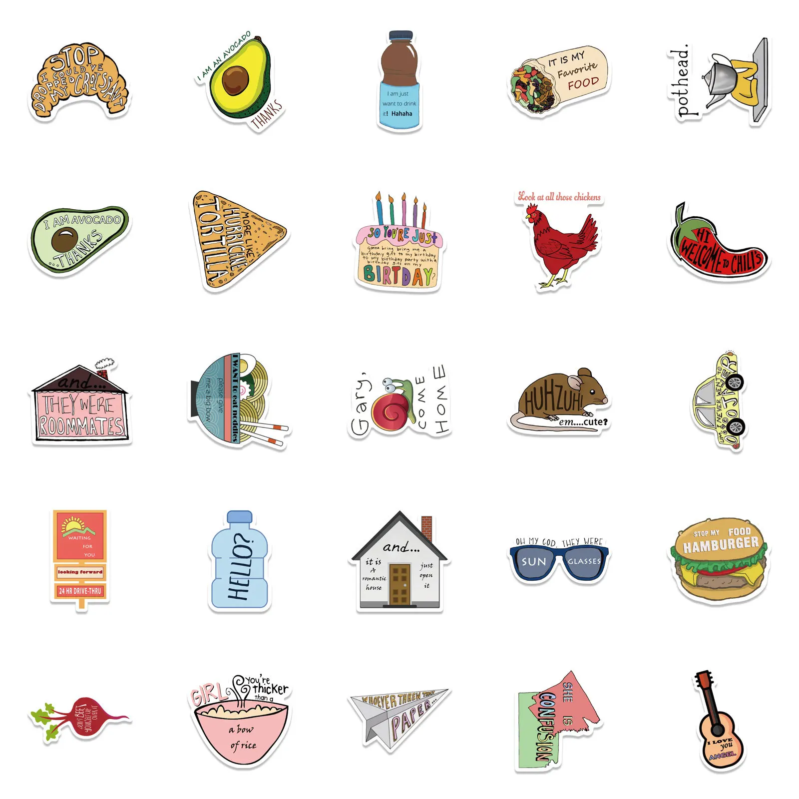 50 шт. водонепроницаемые наклейки для ноутбука скейтборда телефона чемодана |