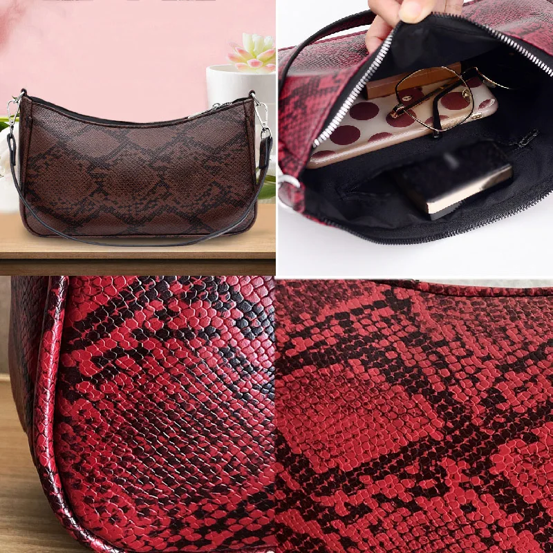Женская модная сумка на плечо из змеиной кожи Индивидуальная сумка-тоут