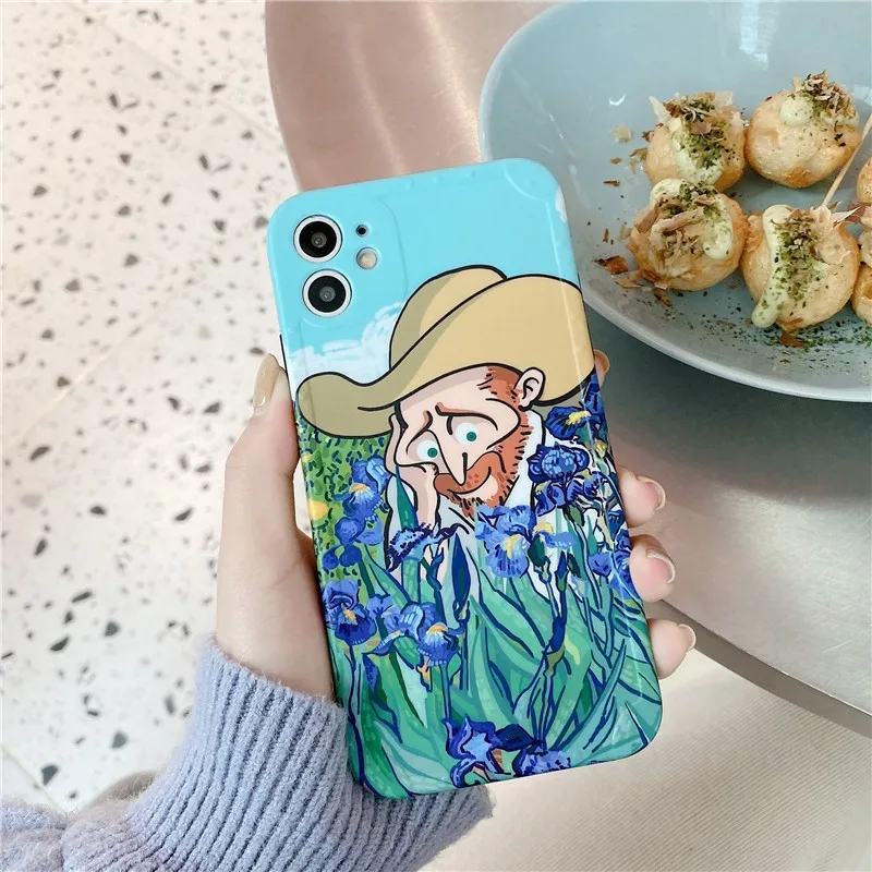 

Original Van Gogh Soft Case For Iphone 11 12 Pro Max Mini 7 8 Plus Xr X Xs Max Se Silicon Phone Cover Luxury Painting Funda Capa