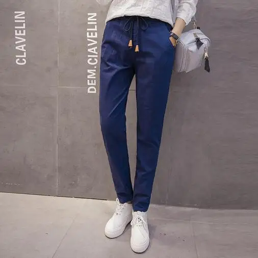 2019 New Spring &amp Autumn Cotton Linen Solid color Long Pants women vintage Trousers Girls Mori pant DW881 | Женская одежда