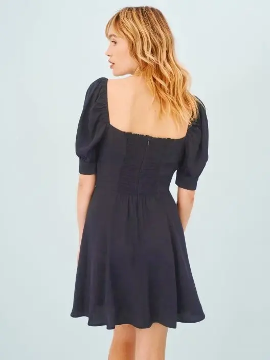 Милое Бандажное платье в стиле пэчворк винтажное шифоновое темно-синего и белого