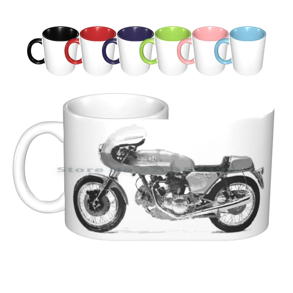 

750 Ss Desmo Ceramic Mugs Coffee Cups Milk Tea Mug Desmo Motorcycle Motorcycle Vintage Italian Design Classic Design Motorcycle