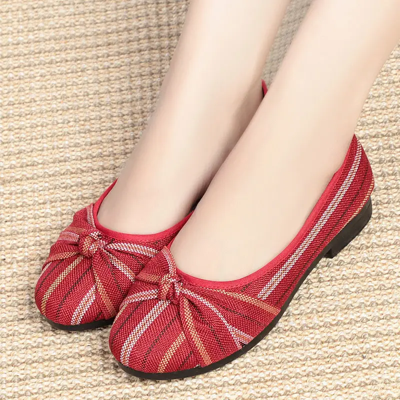 Women Casual Boat Shoes Ladies Slip On Ballet Flats Comfy Soft Canvas Loafers Zapatos Mujer Walking Footwear 2021 Spring New