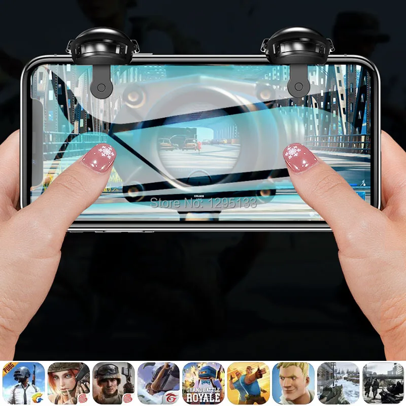 New Gamepad Joystick For PUBG Game Trigger Fire Button L1 R1 Mobile Phone Shooter Controller Joypad iPhone Android | Электроника