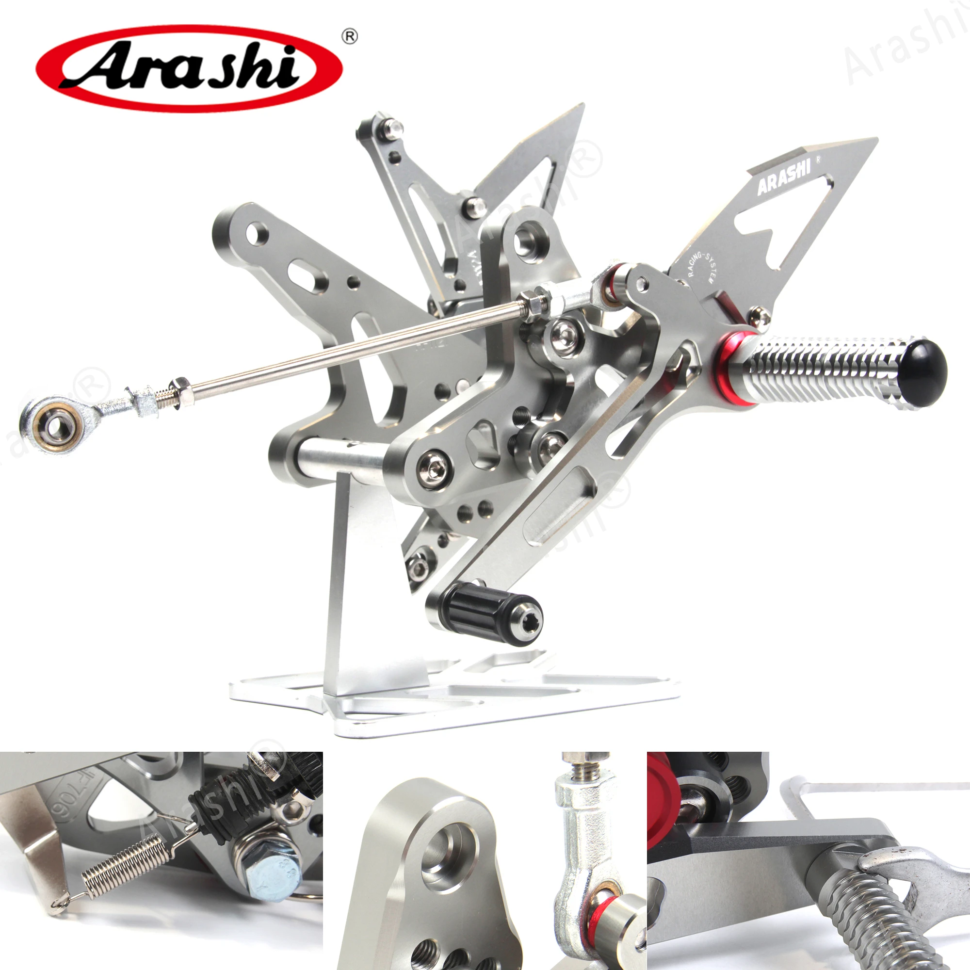 Регулируемая подножка Arashi CNC для KAWASAKI NINJA 400 Z400/ EX400 / ABS 2018 2019 202 2021 подножки