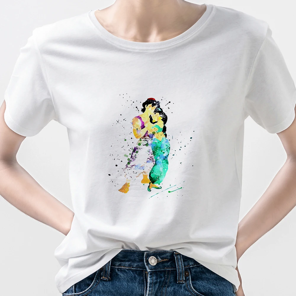 

Disney Snow White Women T Shirt Princess and Prince Art Aesthetic Clothes Beautiful Printed Ladies Popular Tees Elegant Tops