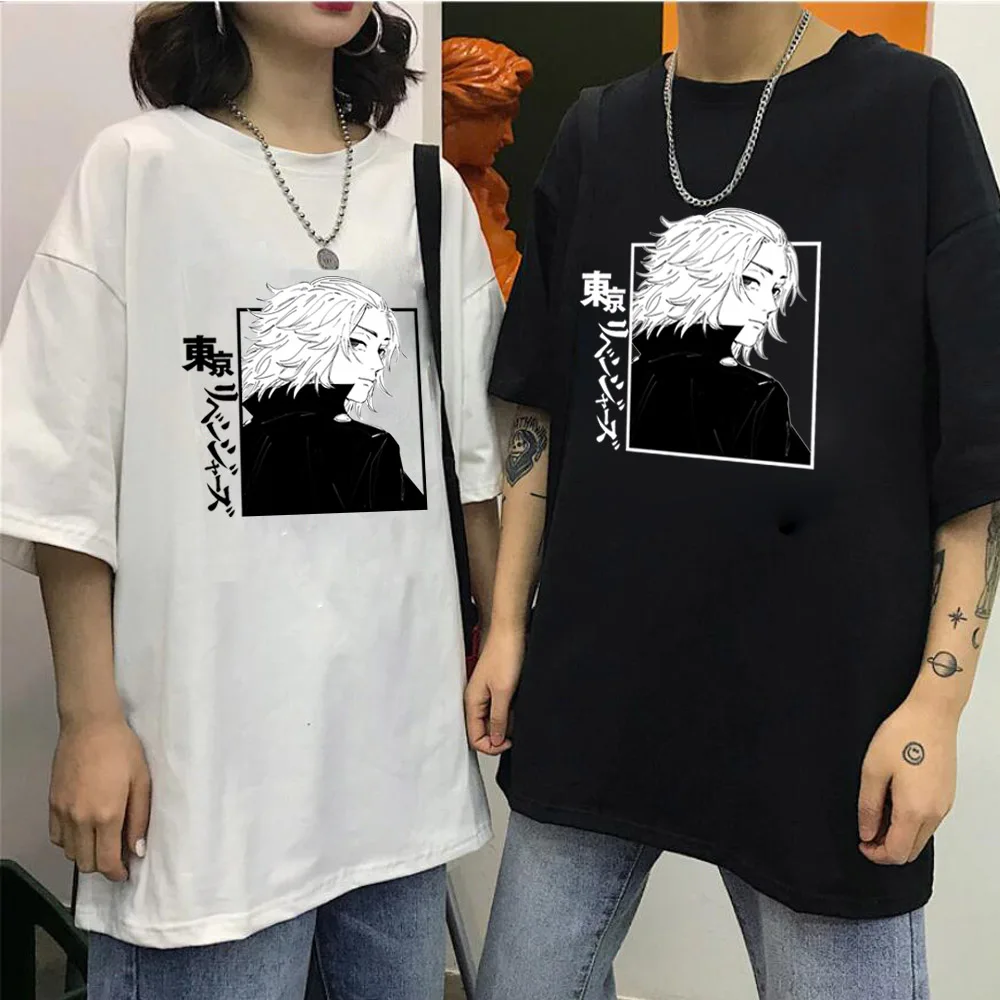 

Токийский Мстители, одежда Mikey, свободная футболка унисекс с круглым вырезом, в стиле аниме