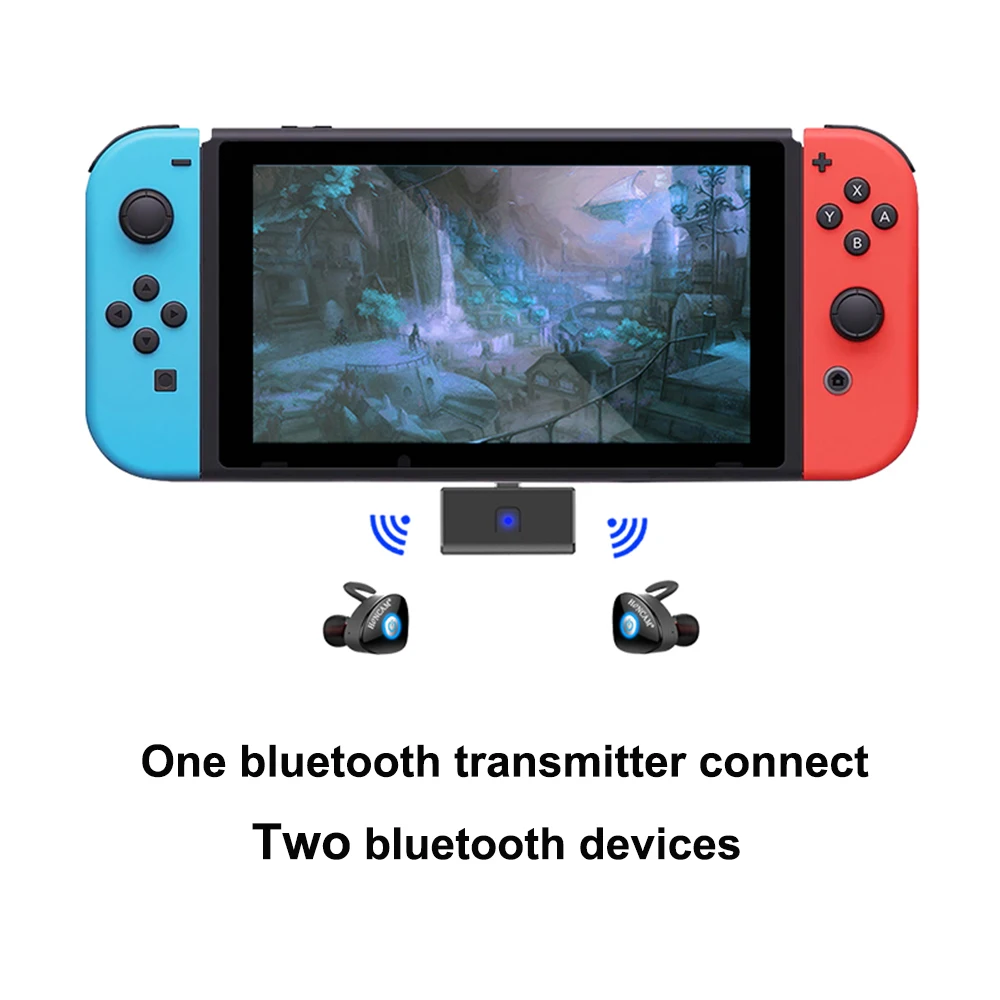 

Беспроводной Bluetooth аудио адаптер USB передатчик VS приемник для Nintendo Switch PS4 PC подключение двух Bluetooth устройств