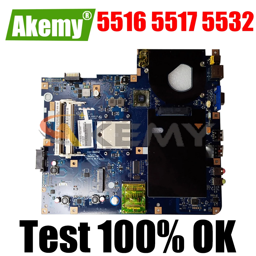 

AKEMY MBPGY02001 MB.PGY02.001 Laptop Motherboard For Acer aspire 5516 5517 5532 NCWG0 LA-4861P Main board