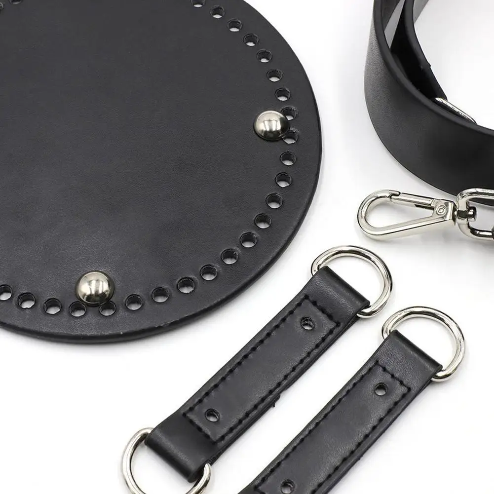 

Bucket Bag Accessory Durable Leather Replacement for DIY Handbag Round Leather Handbag Bottom Needle Hook Handmade for Gifts