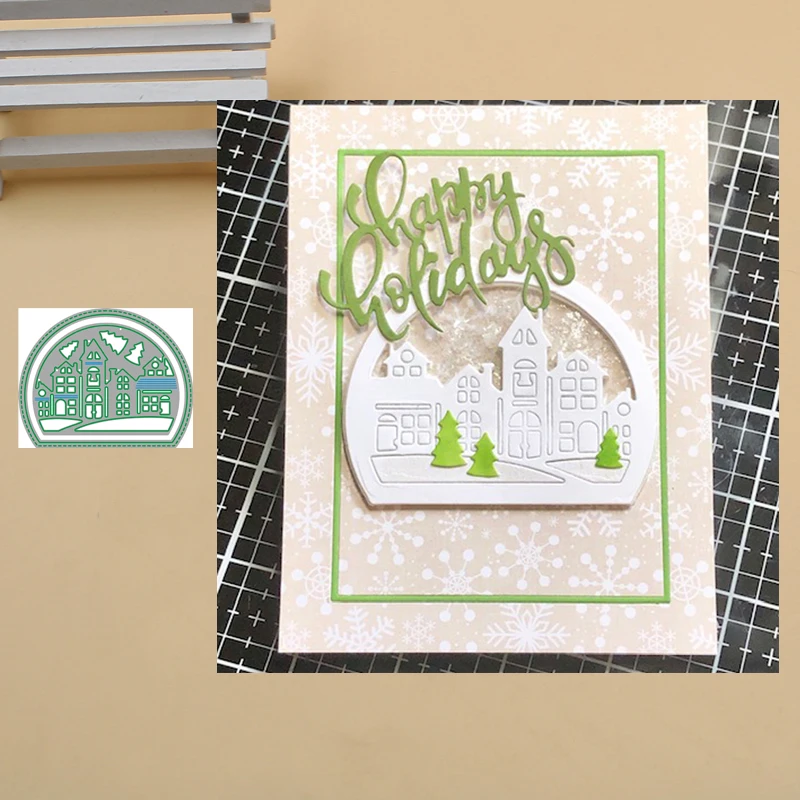 Металлические режущие штампы форма для вырезания круга дома скрапбукинга бумаги