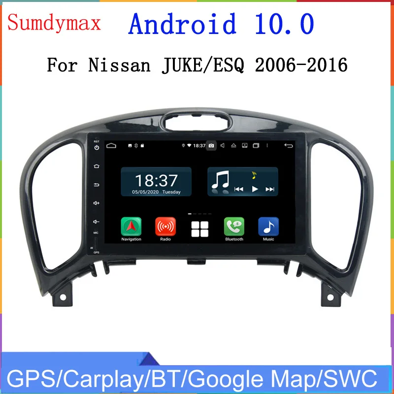 

8inch 4+128G android10 car radio stereo for nissan juke ESQ 2008-2016 car dvd audio multimedia player gps navigation dsp Carplay