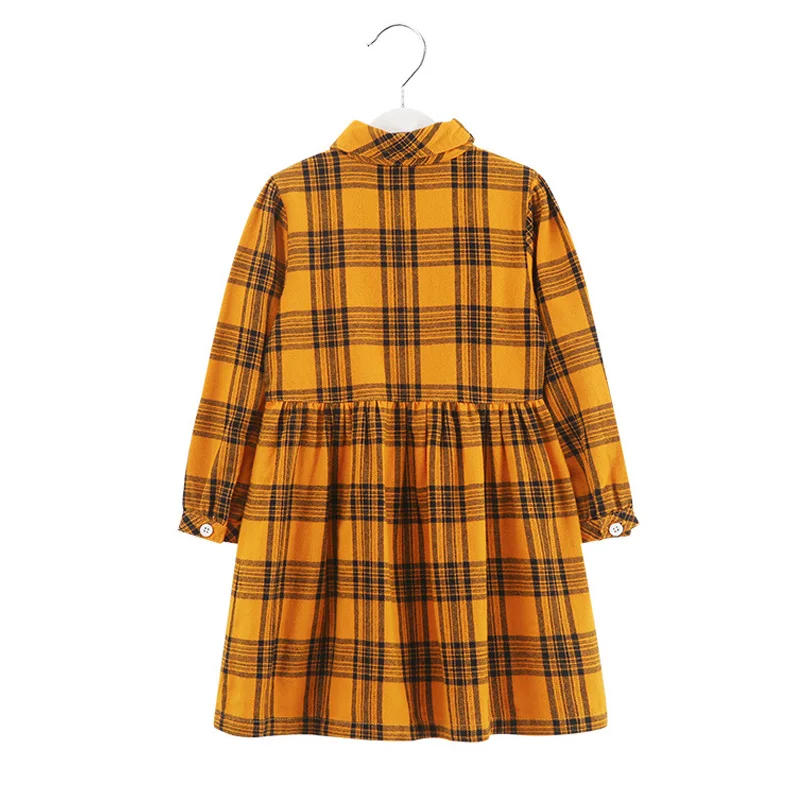 Высококачественное осеннее платье для девочек в клетку принцессы подростков