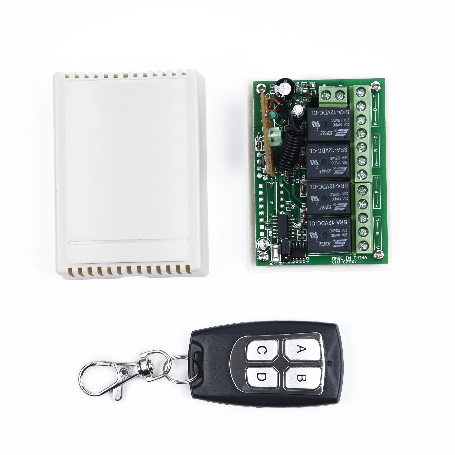 Горячая ~ 12V реле 4CH 433MHz Беспроводной RF пульт дистанционного управления