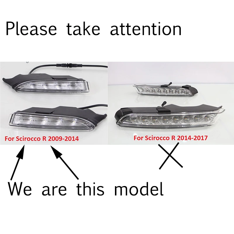 Автомобильная проблесковая для Volkswagen VW Scirocco R 2010 2011 2012 2013 2014 светодиодный DRL