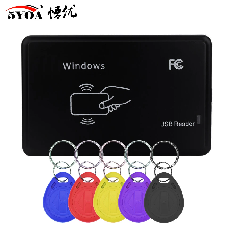 RFID Копир 125 кГц EM4100 Cloner писатель Дубликатор Программист считыватель+ 5 шт. EM4305 T5577 перезаписываемые ID брелки метки карты