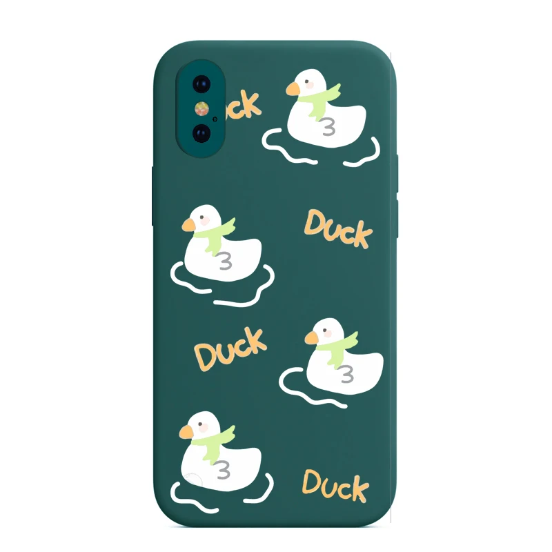 

NOHON Fashion Smartphone Case Cute Pattern Huawei P30 P20 Pro iPhone 11 12 Pro MAX X XE 6S 78Plus Iiquid Silicone Black cover