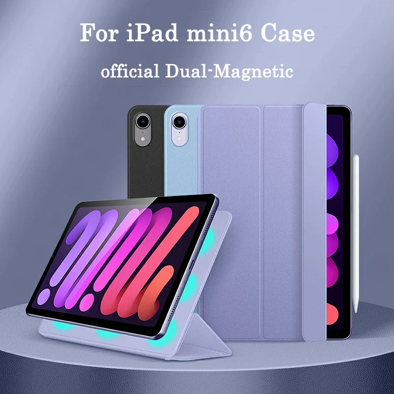 

iPad Mini 6 Case 2021 New Magnetic Protective Case Solid Support Apple Pencil Charging Smart Case Auto Wake Up