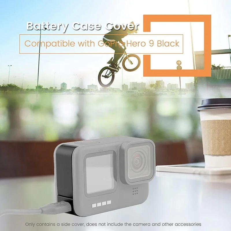 Для GoPro Hero 9 Black Съемная крышка для аккумулятора алюминиевый сплав защита Type-C