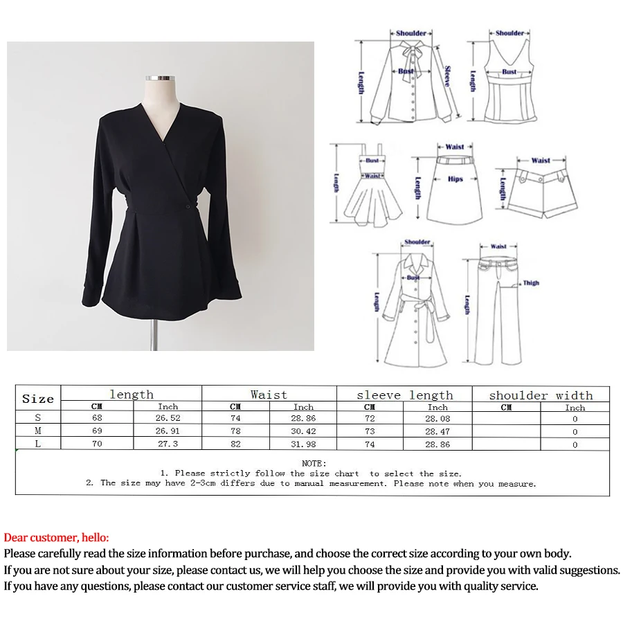 

Solid V-neck Shirt Woman Korean Long Sleeve Irregular Slim Shirt Ladies Temperament Bandage Autumn Shirt Women's 2020