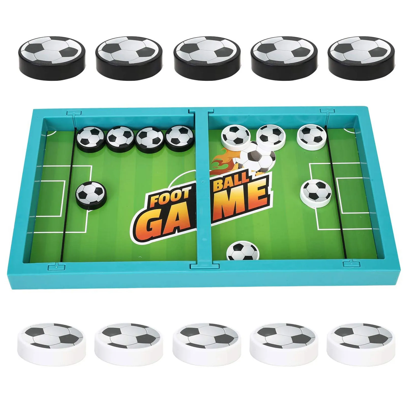 

Table Hockey Game Mini Table Football Toy Compact Desktop Board Gameplay Parent-child Interactive Toy Fast Sling Puck Game Kids