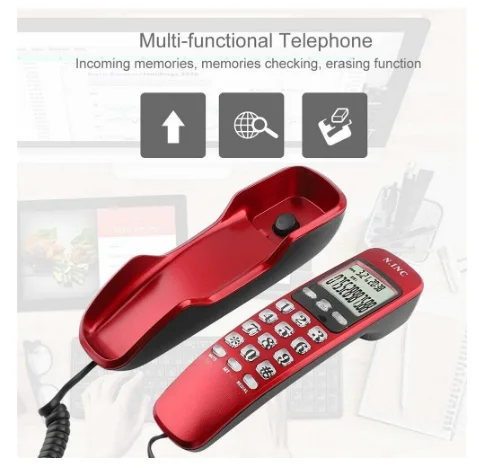 Набор телефонных будильников для дома и офиса Серебряный стационарный телефон с