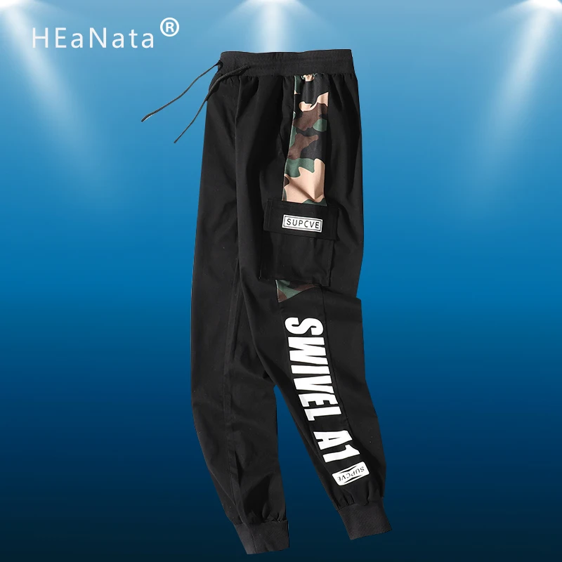 Мужские свободные брюки-карго для бега с несколькими карманами | Спорт и