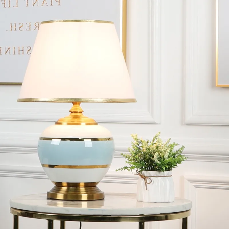 Недорогая Роскошная Керамическая Настольная лампа в стиле пост модерн