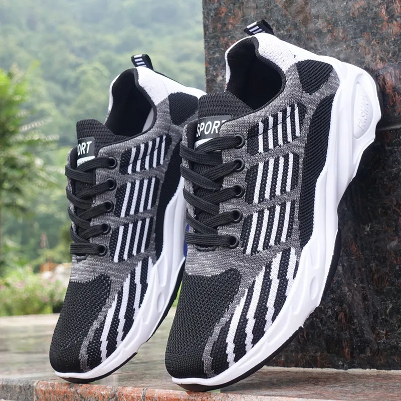 

Кроссовки мужские легкие сетчатые, классические беговые туфли с низким верхом, удобные дышащие, на плоской подошве, повседневные