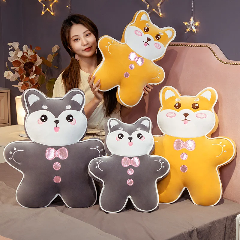 

Cartoon Fluffy Shiba Inu Dog Plush Toy Stuffed Husky Animal Doll Chair Sofa Back Cushion Nap Pillow Floor Mats Kawaii Kids Gift